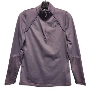 THE NORTH FACE Jacket Womens Small Gray Pullover Quarter Zip Fleece Outdoor
